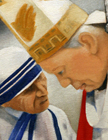 pope john paul and Mother Teresa