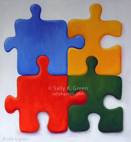 puzzles pieces together